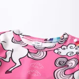 Mommy And Me Short Sleeve Rainbow and Unicorn Matching Dresses