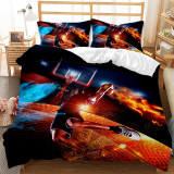 Bedding Basketball Dunk Pattern Printed Quilt Cover With Pillowcases For Boys