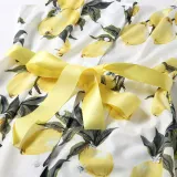 Mommy And Me Sling Floral Printing Matching Dresses With Belt