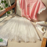 White Flowers Tutu Skirt