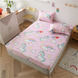 Kids Cartoon Printing Pattern Bedding Pocket Fitted Sheet With Pillowcases