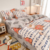 4PCS Bedding Cartoon Bear Pattern Printed Cover Set For Home