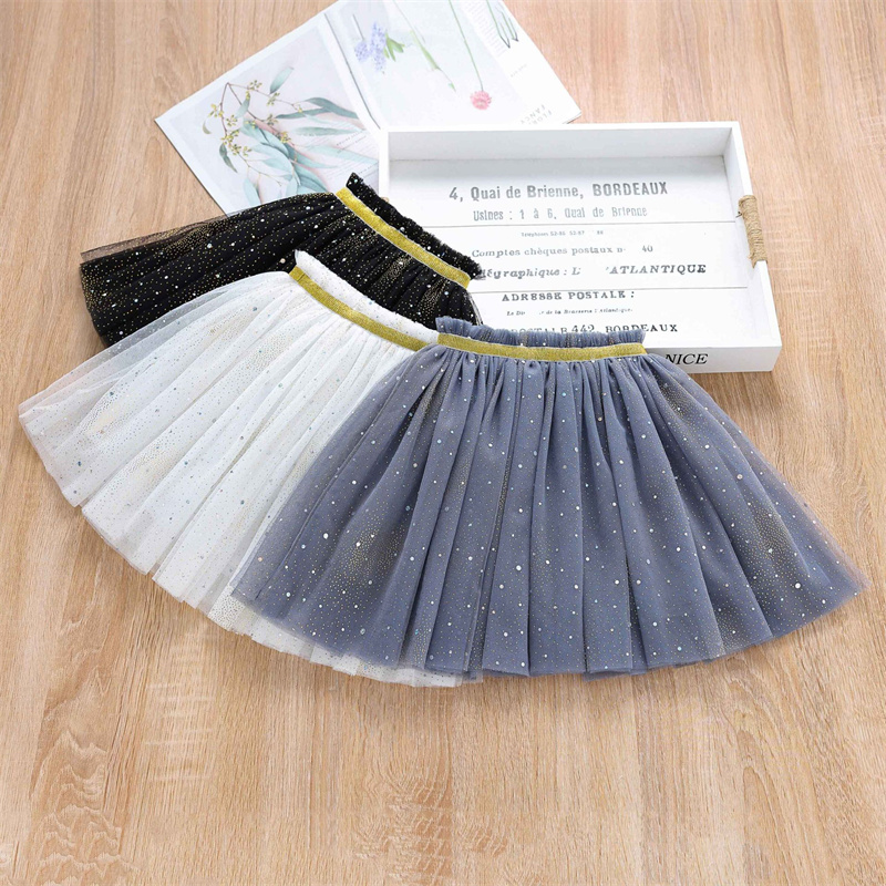 Black Baby Skirt Pompous Tutu Skirt Belt Light Half Length Gauze Skirt