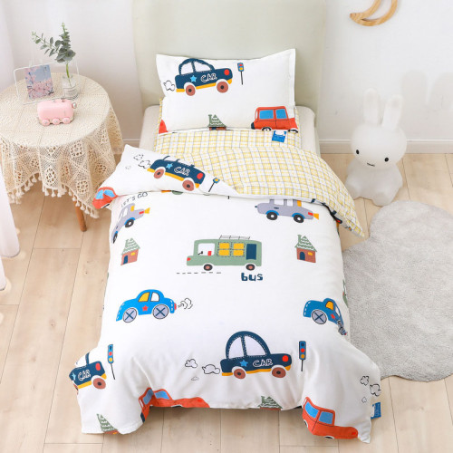 3PCS Bedding Car And Bus Pattern Printed For Toddler