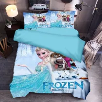 Girls Bedding Princess Cartoon Pattern Printed Quilt Cover With Pillowcases