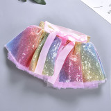 Toddler Girls Rainbow Tutu Skirt With Headband