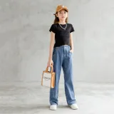 Toddler Girls Fashion Loose Pants Wide Leg Jeans Pants
