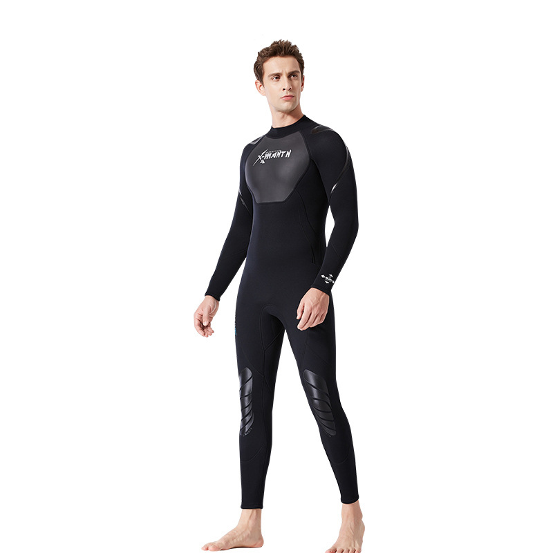 Men Pure Color Long Sleeve Thickening Diving Suit Swimsuit