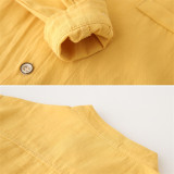 Toddler Boys Cotton Casual Solid Color Shirt