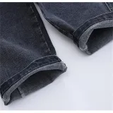 Toddler Boys Fashion Slogan Jeans With Zipper and Pocket