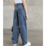Toddler Girls Fashion Loose Jeans Blue Wide Leg Pants