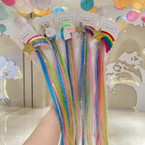 Sequins Color Changing Braid Girl's Hairband Braid Simulated Braid Wig