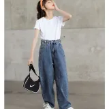 Toddler Girls Fashion Loose Jeans Blue Wide Leg Pants