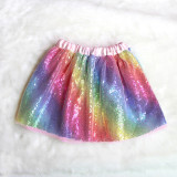 Toddler Girls Rainbow Tutu Skirt With Headband