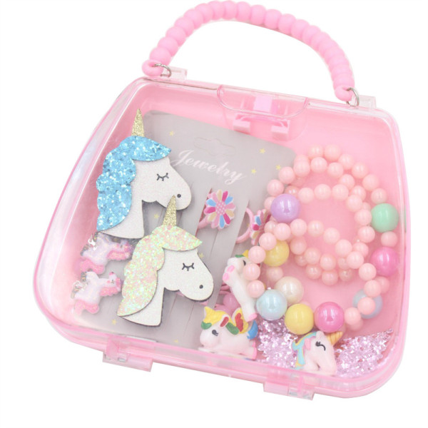 Unicorn Costume Jewelry Box Set Necklace Earring For Girls Gift