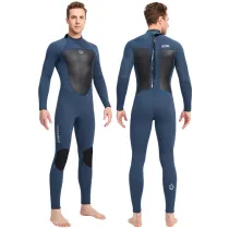 Men Pure Color Splicing Long Sleeve Thickening Diving Suit Swimsuit
