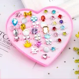 Gem Ring Set Jewelry Box Set Necklace Earring For Girls Gift