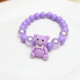 Purple Bear Jewelry Box Set Necklace Earring For Girls Gift
