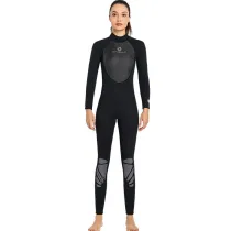 Women Color Matching Long Sleeve Thickening Diving Suit Swimsuit