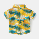 Toddler Boys Cotton Tops Coconut Tree Pattern Polo Shirt