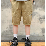 Toddler Boys Casual Slogan Khaki Shorts