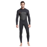 Men Pure Color Matching Long Sleeve Thickening Diving Suit Swimsuit