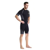 Men Color Matching Short Sleeve Thickening Diving Suit Swimsuit