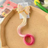 Sequined Bow Color Changing Braid Girl's Hairband Braid Simulated Braid Wig