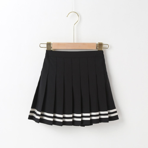 Toddler Girls High Waist A-line School Uniform Pleated Skirt