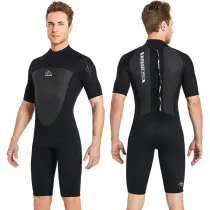 Men Pure Color Short Sleeve Thickening Diving Suit Swimsuit