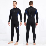 Men Pure Color Splicing Long Sleeve Thickening Diving Suit Swimsuit