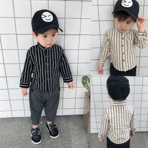 Toddler Boys Long Sleeve Striped Shirt