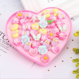 Cartoon Ring Set Jewelry Box Set Necklace Earring For Girls Gift