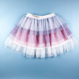 Toddler Girls Pink Color Gradient Mesh Tutu Skirt