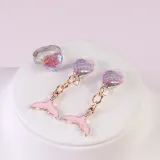 Mermaid Jewelry Box Set Necklace Earring For Girls Gift