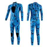 Men Printed Camouflage Long Sleeve Diving Suit Swimsuit