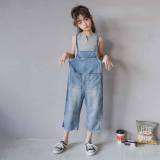 Toddler Girls Fashion Denim Jeans Blue Wide Leg Overall