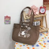 Bubbly Bear Canvas Pattern Single Shoulder Bag