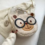 Plush Bear Canvas Pattern Single Shoulder Bag