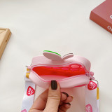 Apple Pop It Fidget Push Pop Bubble Sensory Fidget Stress Relief Shoulder Bag