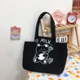 Bubbly Bear Canvas Pattern Single Shoulder Bag