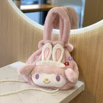 Plush Melody Pattern Single Shoulder Bag