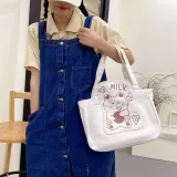 Bubbly Bear Canvas Pattern Single Shoulder Bag