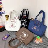 Bubbly Bear Canvas Pattern Single Shoulder Bag