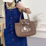 Bubbly Bear Canvas Pattern Single Shoulder Bag