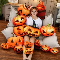 Halloween Orange Pumpkin Stuffed Plush Toys Decoration Dolls
