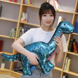 Blue Sequins Dinosaur Stuffed Animals Plush Toys