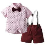 Brother and Sister Flower Outfit Twins Boy Short Set and Girl Dress