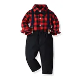 Brother and Sister Outfit Twins Boy Long Sleeve Set and Girl Long Sleeve Dress with Hat
