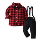 Brother and Sister Outfit Twins Boy Long Sleeve Set and Girl Long Sleeve Dress with Hat